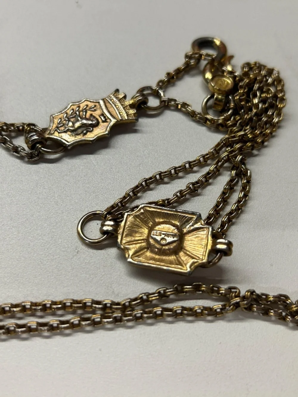 Ben Amun jeweled gold tone chain belt - Picture 6 of 9